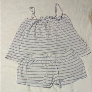Purple and White Striped Pajama Shorts Intimates
